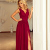 166 3 MAXI chiffon dress burgundy color